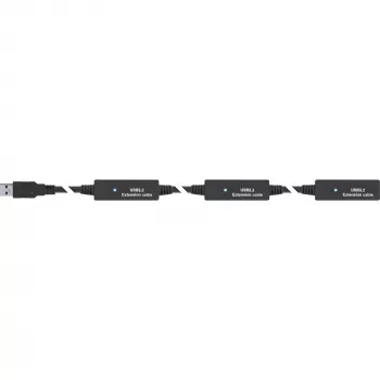 Extensão ativa USB 3.2 Gen.1 InLine, ficha USB-A para conector fêmea USB-C, 10 m