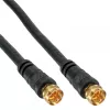 Cabo SAT Premium InLine 69315P 15m com blindagem dupla 2x ficha F preto