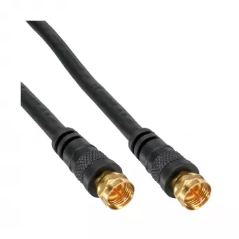 Cabo SAT Premium InLine com blindagem dupla 2x ficha F >85 dB preto 5 m