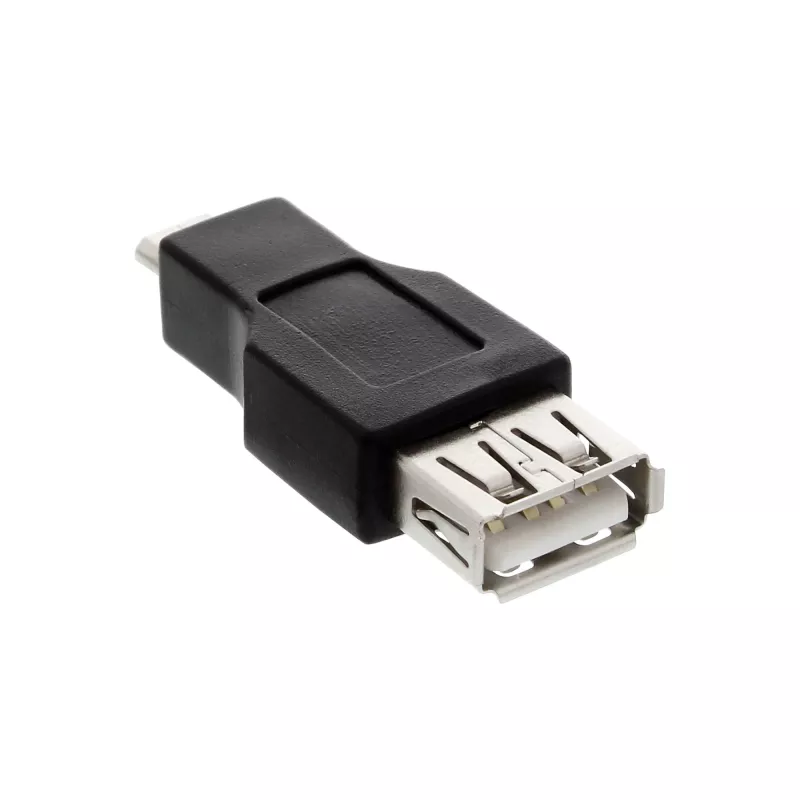 Adaptador Micro USB OTG InLine ficha Micro-B para conector fêmea USB A