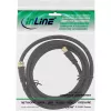 Cabo SAT InLine Premium 2x blindado 2x ficha F fêmea >85 dB preto 1 m