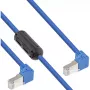 Cabo de rede InLine com ambas as extremidades anguladas para baixo, S/FTP (PiMf), Cat.6, PVC, azul, 1,6 m