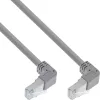 Cabo de rede InLine angulado para cima/baixo, S/FTP (PiMf), Cat.6, PVC, cobre, cinzento, 2,67m