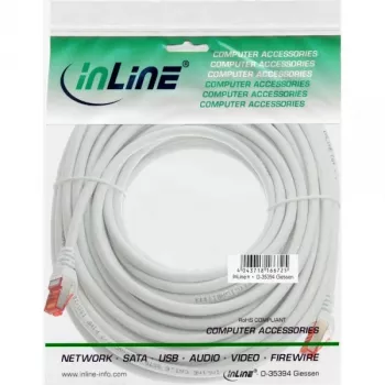 Cabo de rede InLine S/FTP PiMF Cat.6 250MHz PVC cobre branco 15m