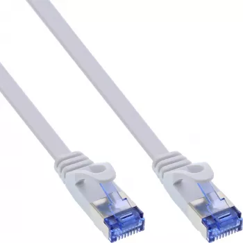 Cabo de rede plano InLine 71800W RJ-45 Cat.6A 10m branco