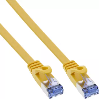 Cabo de rede plano InLine, U/FTP, Cat.6A, amarelo, 1,5 m