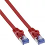 Cabo patch plano InLine, U/FTP, Cat.6A, vermelho, 2 m
