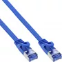 Cabo patch plano InLine, U/FTP, Cat.6A, azul, 1 m