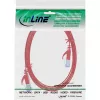 Cabo patch plano InLine, U/FTP, Cat.6A, vermelho, 3 m