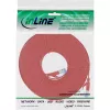 Cabo patch plano InLine, U/FTP, Cat.6A, vermelho, 7 m