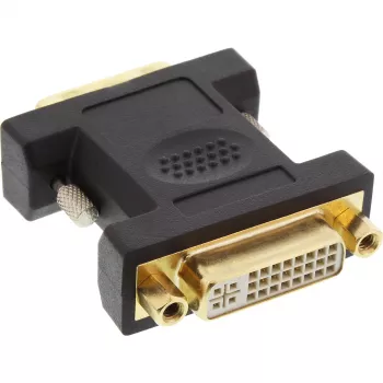 Adaptador DVI-D InLine DVI-I 24+5 fêmea / DVI-D 24+1 macho, dourado