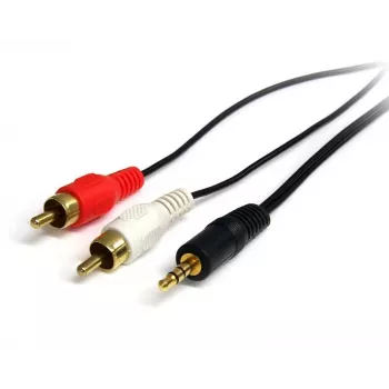 StarTech.com Cabo de áudio estéreo 0,92 m – ficha jack 3,5 mm para 2 fichas RCA macho