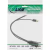 Cabo conversor InLine HDMI macho para DisplayPort fêmea, 4K, preto/dourado, 0,3 m