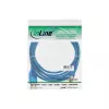 Cabo USB 2.0 InLine Type-A macho / Type-B azul transparente 3 m