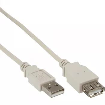 Cabo de extensão USB 2.0 Type-A macho/fêmea InLine 34633 bege 0,3 m