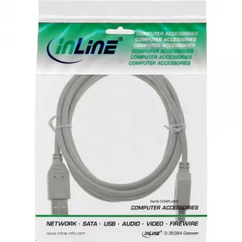 Cabo de extensão USB 2.0 Type-A macho/fêmea InLine 34633 bege 0,3 m