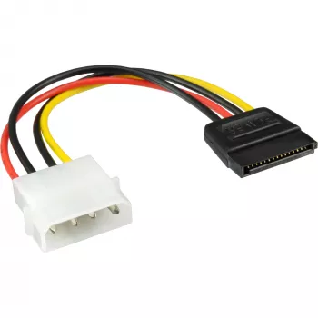 Cabo de alimentação SATA InLine 1x 5,25 polegadas / SATA 0,15 m