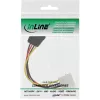 Cabo de alimentação SATA InLine 1x 5,25 polegadas / SATA 0,15 m