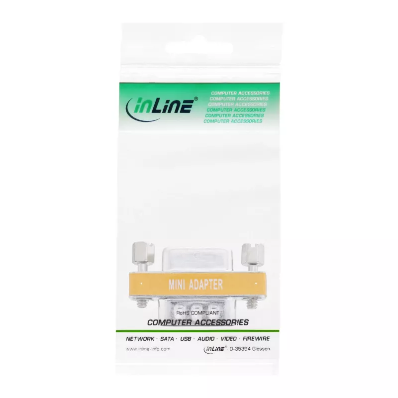 Adaptador null modem InLine DB9 macho / fêmea