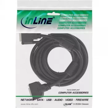 Cabo DVI-D InLine 24+1 M/F, Dual Link, 2 núcleos de ferrite, 2 m