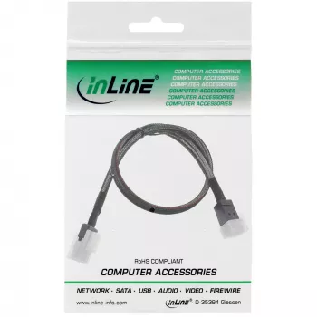 Cabo Mini SAS HD InLine SFF-8643 para SFF-8087 com Sideband 1 m