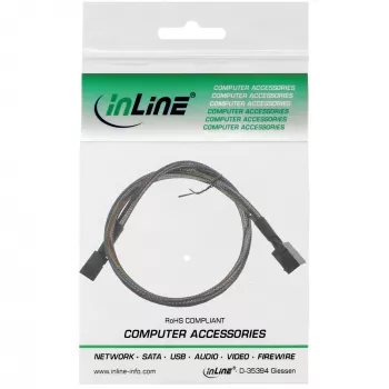 Cabo Mini SAS HD InLine SFF-8643 para SFF-8643 com Sideband 0,5 m