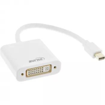 Adaptador InLine Mini DisplayPort macho / DVI-D 24+1 fêmea branco, 0,15m