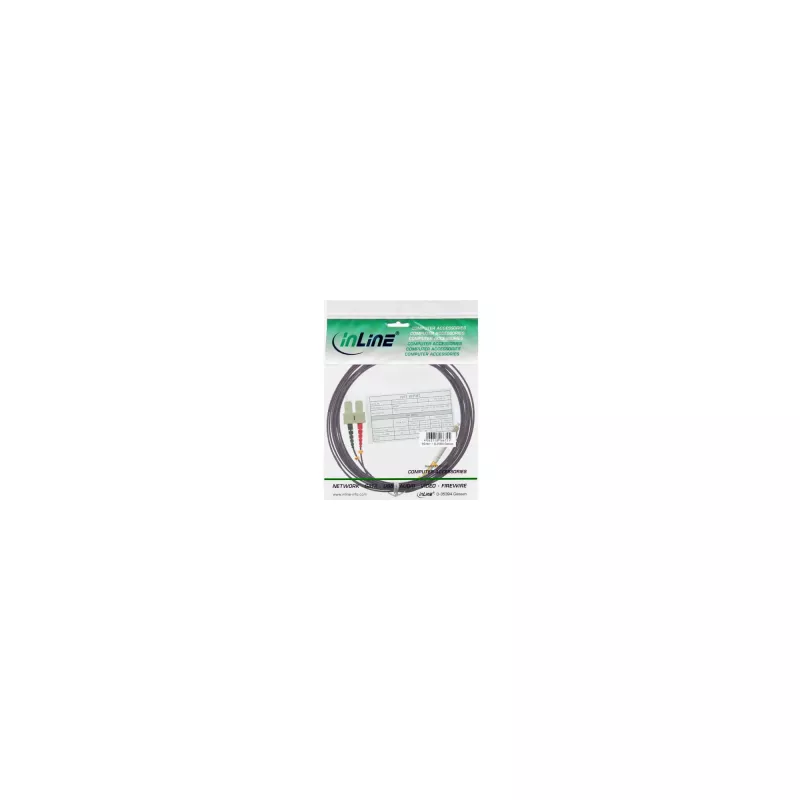 Cabo de fibra ótica duplex InLine 88655P 15m LC/SC 50/125µm OM4