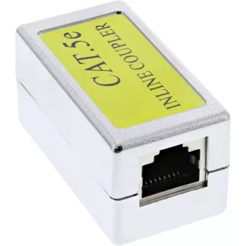 Adaptador crossover InLine Cat.5e direto para crossover 2x conector fêmea RJ45 blindado