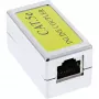 Adaptador crossover InLine Cat.5e direto para crossover 2x conector fêmea RJ45 blindado