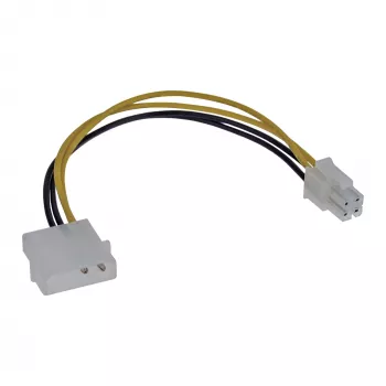 Adaptador de cabo de alimentação para placa-mãe InLine 5,25 polegadas / 4 pinos 12V 0,20 m