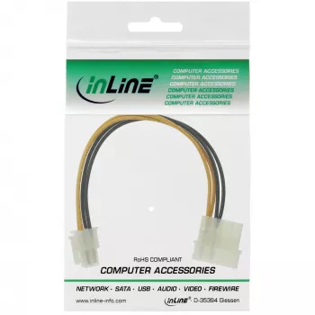 Adaptador de cabo de alimentação para placa-mãe InLine 5,25 polegadas / 4 pinos 12V 0,20 m