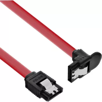 Cabo SATA 6Gb/s InLine com bloqueios, angular, 0,5m