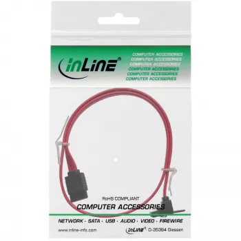 Cabo SATA 6Gb/s InLine com bloqueios, angular, 0,5m