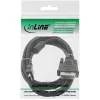 Cabo HDMI-DVI InLine 19 pin macho / 18+1 macho + núcleo de ferrite preto 0,5m