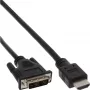 Cabo HDMI-DVI InLine HDMI macho / DVI macho 18+1 preto 1,5m