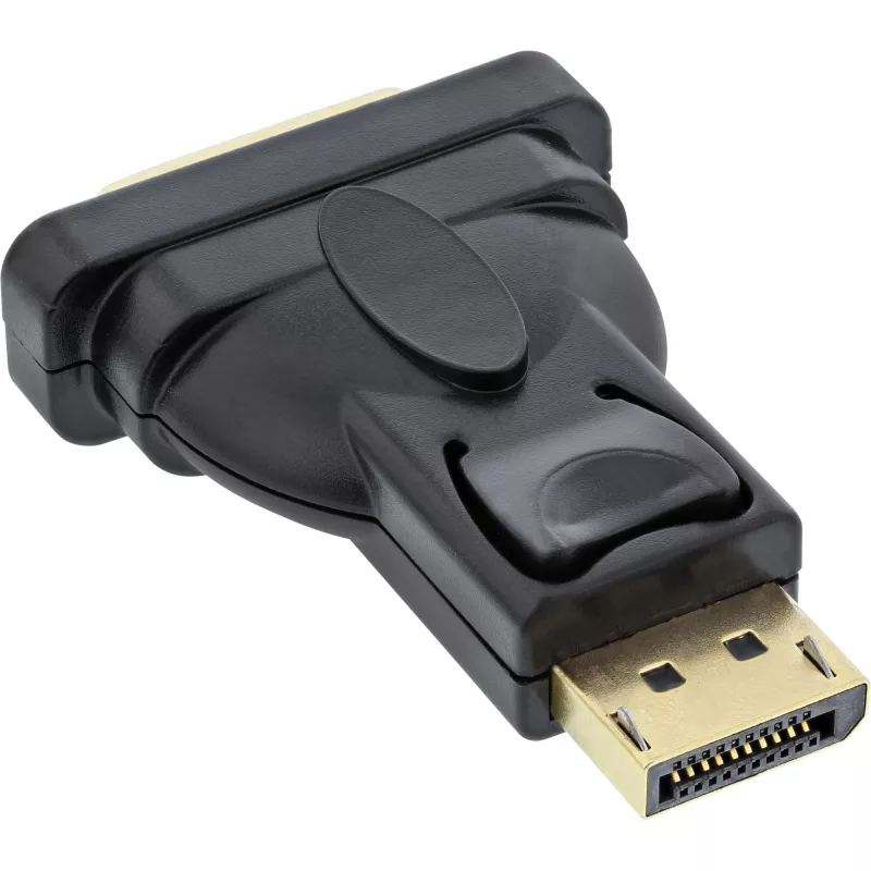 Adaptador DisplayPort InLine DisplayPort macho para DVI-D 24+1 fêmea preto