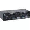 Comutador KVM de secretária InLine 62644I 4 portas monitor duplo DP+HDMI 4K USB 3.0 áudio