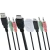 Comutador KVM InLine, 2 portas, USB-C + HDMI para HDMI, 4K, com áudio, cabo integrado