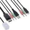 Comutador KVM InLine, 2 portas, USB-C+DP para DisplayPort, 4K, áudio, cabo integrado