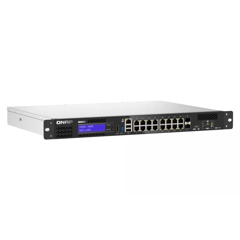 QNAP QGD-1600 Gigabit Ethernet Gerido (10/100/1000) 1U preto, cinzento