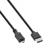 Cabo HDMI High Speed com Ethernet InLine, AM/DM, extraplano preto/dourado, 0,3 m