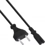Cabo de alimentação InLine, ficha Euro / ficha Euro8, preto, 0,3 m