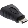 Adaptador HDMI InLine, conector fêmea HDMI A / conector macho HDMI C, 4K/60Hz, dourado