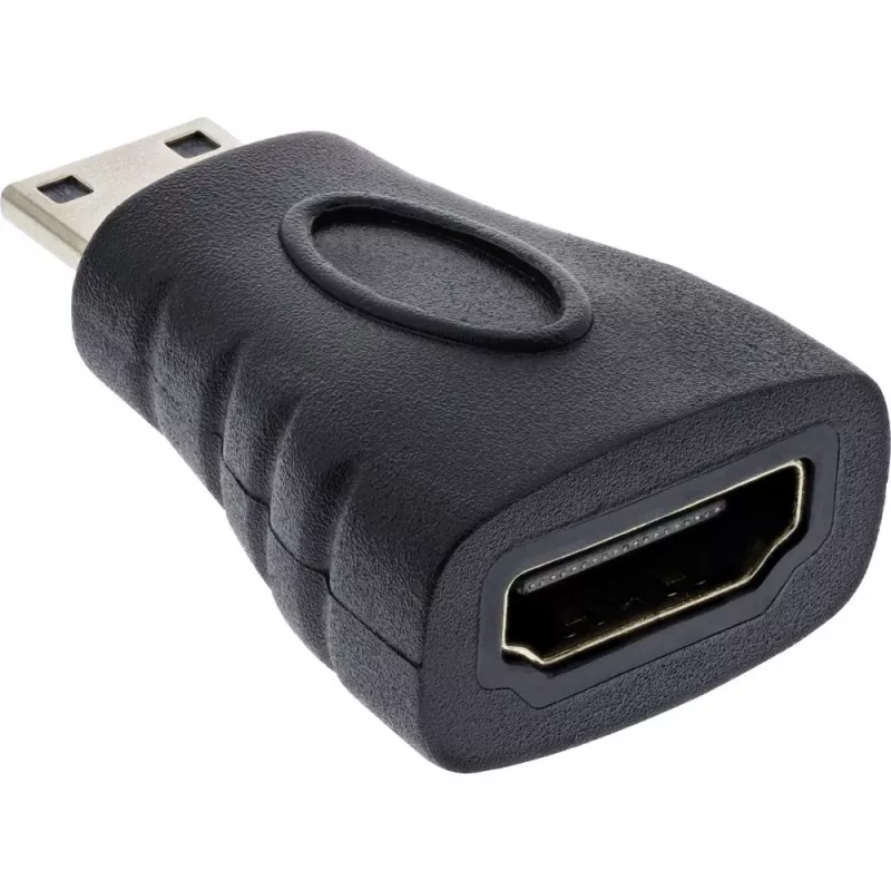 Adaptador HDMI InLine, conector fêmea HDMI A / conector macho HDMI C, 4K/60Hz, dourado