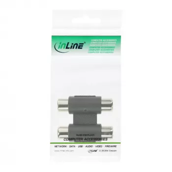 Adaptador de áudio 2x conector fêmea RCA / conector fêmea InLine 99318