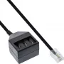 Cabo adaptador TAE InLine conector macho RJ45 para conector fêmea TAE-NFN 69942