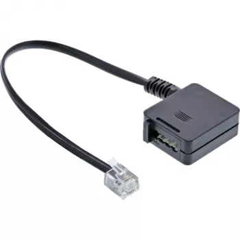 Cabo adaptador TAE InLine conector macho RJ11 6P4C para conector fêmea TAE-F alemão 0,2 m