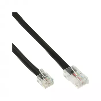 Cabo modular InLine RJ45 8P4C / RJ11 6P4C conector macho/conector macho 3 m