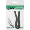 Cabo modular InLine RJ45 8P4C / RJ11 6P4C conector macho/conector macho 3 m